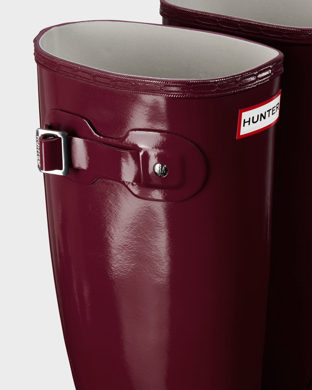 Hoge Regenlaarzen Dames - Hunter Original Gloss - Rood - 90SQPYCWB